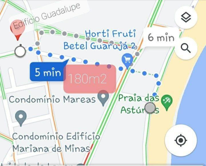 Apto A Menos De 5 Minutos Da Praia Das Asturias! Guarujá Exterior foto